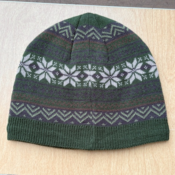 Turtle Fur Men’s Merino Wool Blend Nuka Beanie Hat In Evergreen NWOT - Picture 2 of 8